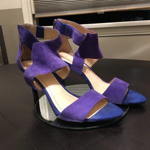 BCBG Generation Purple Suede Heels 8